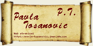 Pavla Tošanović vizit kartica